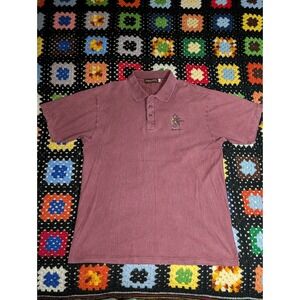 Vintage Australia Polo Shirt Crocodile Outback Red Tourist Men's XL 1990s